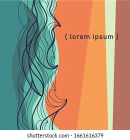 Set of vectors with wave pattern for book cover, banners, flyers, posters.