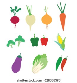 Set of vegetable
