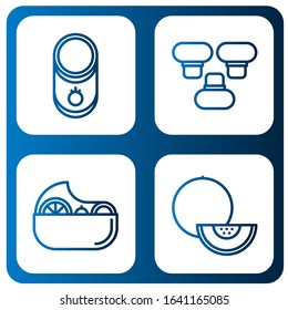 Set of vegetable icons. Such as Tomato, Mushroom, Salad, Melon , vegetable icons