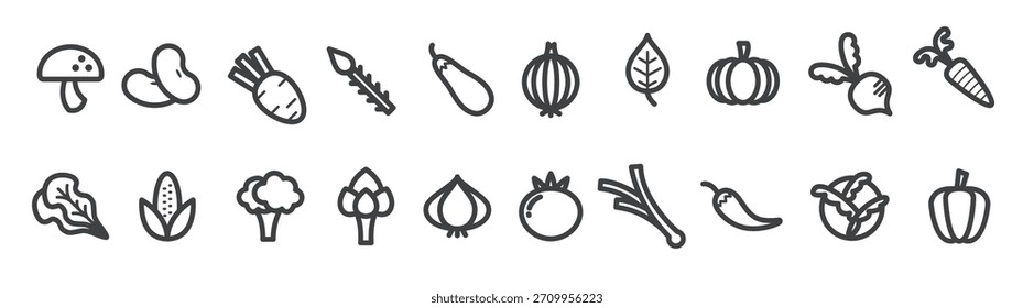 set of vegetable icons vector illustration