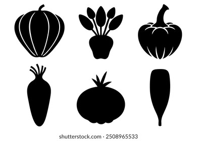set  of vegetable vector illustration design