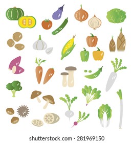 Set of vegetables