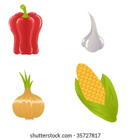 Set of vegetables