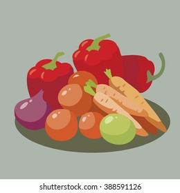 set of vegetables