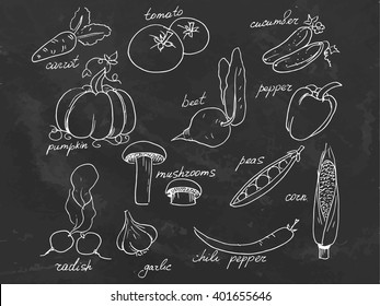 Set of vegetables