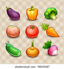 Set of vegetables