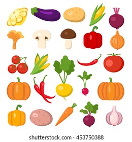 Set of vegetables. Different colorful vegetables. All kinds of green veggi for cooking meals, planting in garden.