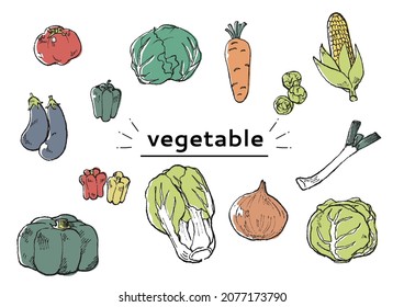 A set of vegetables with a simple touch
