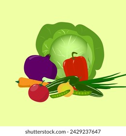 set of vegetables. Vector illustration