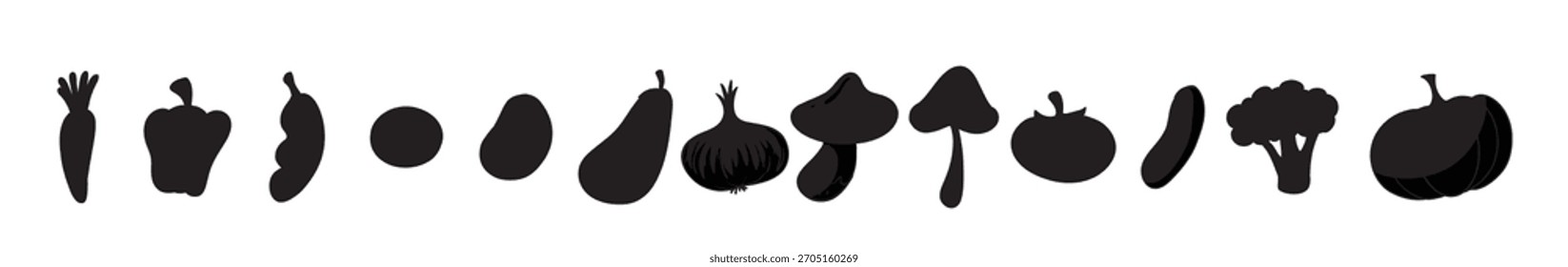 Conjunto de verduras Ilustración vectorial