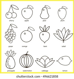 Set of vegetables vector illustration