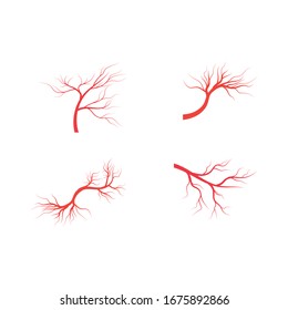 Icono de Set Veins Ilustración de diseño de vectores Plantilla de logotipo