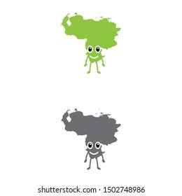 a set of Venezuela map mascots