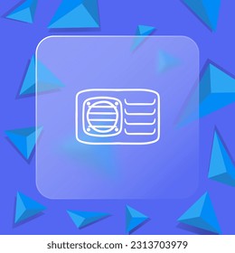 Set of ventilation icons representing air circulation and ventilation systems. Fresh, clean, air, ventilation. Glassmorphism style. Vector line icon