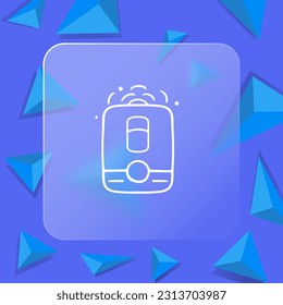 Set of ventilation icons representing air circulation and ventilation systems. Fresh, clean, air, ventilation. Glassmorphism style. Vector line icon