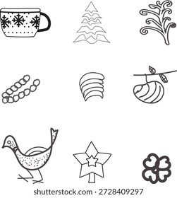 Set of versatile icons representing various free time activities.