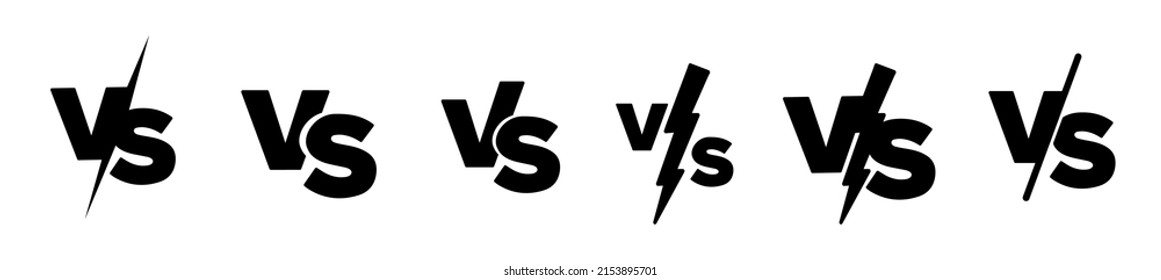 Set of versus logo letters