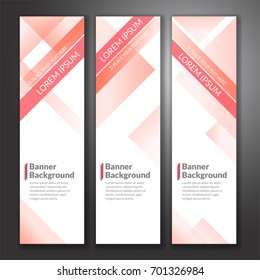 Set of vertical abstract colorful banner stand background with copy space