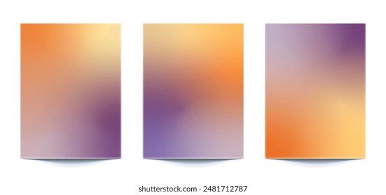 set vertical abstract gradient colored blurry background with pastel colors For banner, poster, flyer, covers, wallpapers, brands, social media and other mobile projects