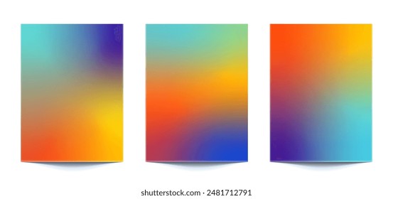 set vertical abstract gradient colored blurry background with pastel colors For banner, poster, flyer, covers, wallpapers, brands, social media and other mobile projects