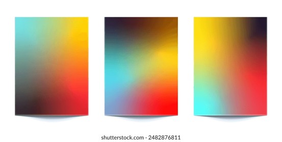 set vertical abstract gradient modern colors background For banner, poster, flyer, covers, wallpapers, brands, social media and other mobile projects