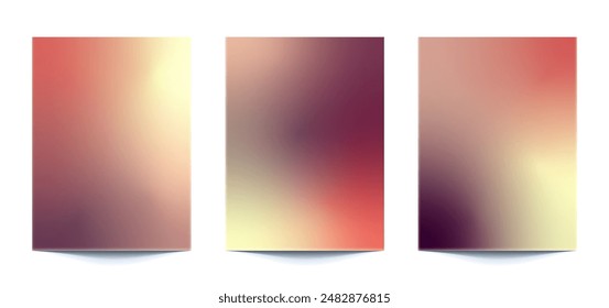 set vertical abstract gradient modern colors background For banner, poster, flyer, covers, wallpapers, brands, social media and other mobile projects