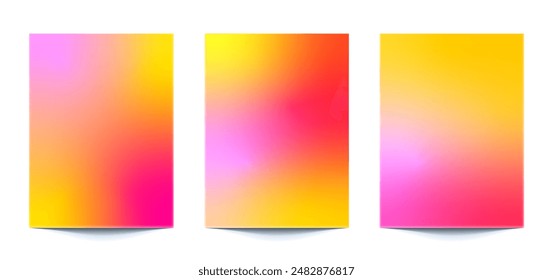 Conjunto de Vertical abstracto gradiente de colores modernos de fondo Para el Anuncio, póster, volante, cubiertas, Fondos de pantalla, marcas, redes sociales y otros proyectos móviles