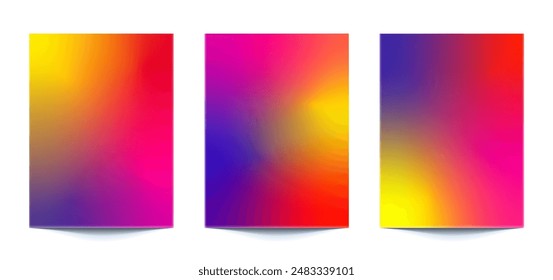 set vertical abstract gradient modern colors background carnival style For banner, poster, flyer, covers, wallpapers, brands, social media and other mobile projects