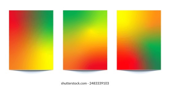 set vertical abstract gradient modern colors background carnival style For banner, poster, flyer, covers, wallpapers, brands, social media and other mobile projects