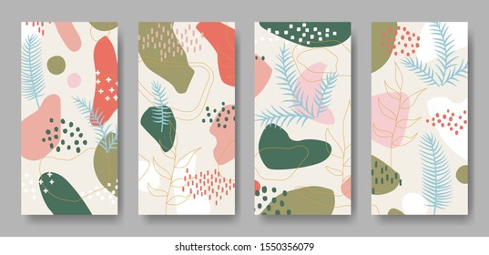set of vertical banners with abstract Christmas ornament