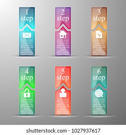 Set of vertical banners wiyh different symbol