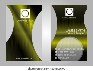 Set of Vertical Business Cards 