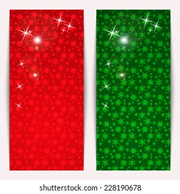 Set of vertical Christmas banners with snowflakes