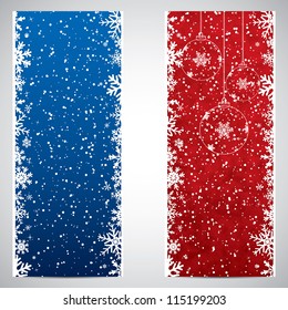 Set of vertical Christmas banners.Vector