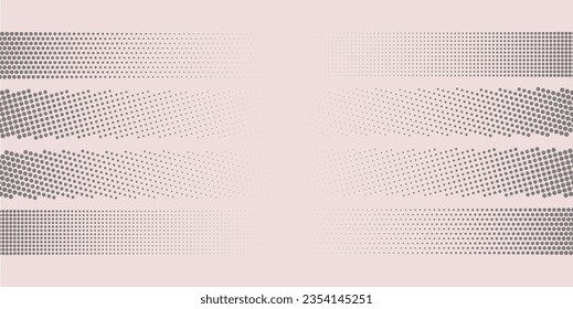 Set of vertical gradient halftone dots backgrounds, horizontal templates using halftone dots pattern. Vector illustration