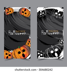 Set of vertical Halloween Banners.