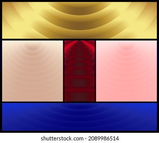 Set von vertikalen und horizontalen Bannern, Hintergründen.