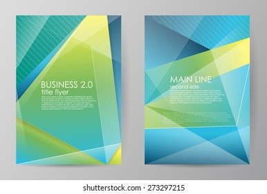 Set vertical horizontal of brochures in modern abstract style. Vector design templates. Abstract figures brochures. Business abstract background. Vector illustration.