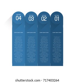 set of vertical infographic option banners