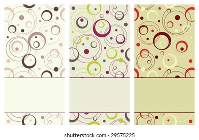 set of vertical retro banners, vector illustration