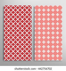Set of vertical seamless geometric patterns. Vector color stylish fabric repeating texture, seamless backgrounds collection. Contemporary graphic design. Tribal ethnic arabic, indian, mexican ornament