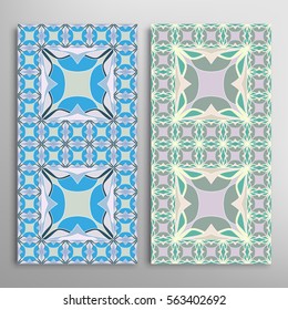 Set of vertical seamless geometric patterns. Vector color stylish fabric repeating texture, seamless backgrounds collection. Contemporary graphic design. Tribal ethnic arabic, indian, mexican ornament