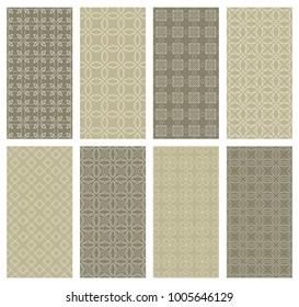 Set of vertical seamless line patterns. Colorful geometric backgrounds collection. Endless repeating linear texture for wallpaper, packaging, banners, invitations, business cards, fabric print