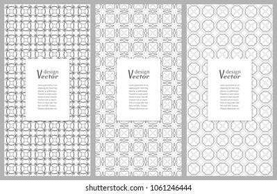 Set of vertical seamless line patterns. Black and white geometric backgrounds collection. Endless repeating linear texture for wallpaper, packaging, banners, invitations, business cards, fabric print