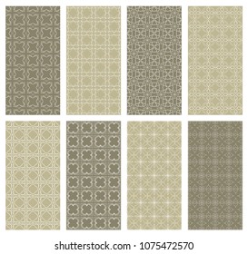Set of vertical seamless line patterns. Colorful geometric backgrounds collection. Endless repeating linear texture for wallpaper, packaging, banners, invitations, business cards, fabric print