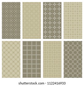 Set of vertical seamless line patterns. Colorful geometric backgrounds collection. Endless repeating linear texture for wallpaper, packaging, banners, invitations, business cards, fabric print