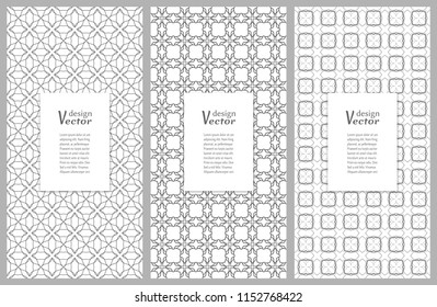 Set of vertical seamless line patterns. Black and white geometric backgrounds collection. Endless repeating linear texture for wallpaper, packaging, banners, invitations, business cards, fabric print