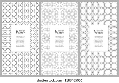 Set of vertical seamless line patterns. Black and white geometric backgrounds collection. Endless repeating linear texture for wallpaper, packaging, banners, invitations, business cards, fabric print