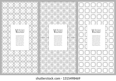 Set of vertical seamless line patterns. Black and white geometric backgrounds collection. Endless repeating linear texture for wallpaper, packaging, banners, invitations, business cards, fabric print