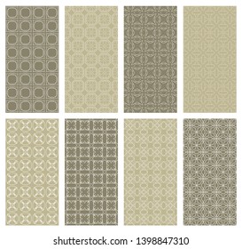 Set of vertical seamless line patterns. Colorful geometric backgrounds collection. Endless repeating linear texture for wallpaper, packaging, banners, invitations, business cards, fabric print